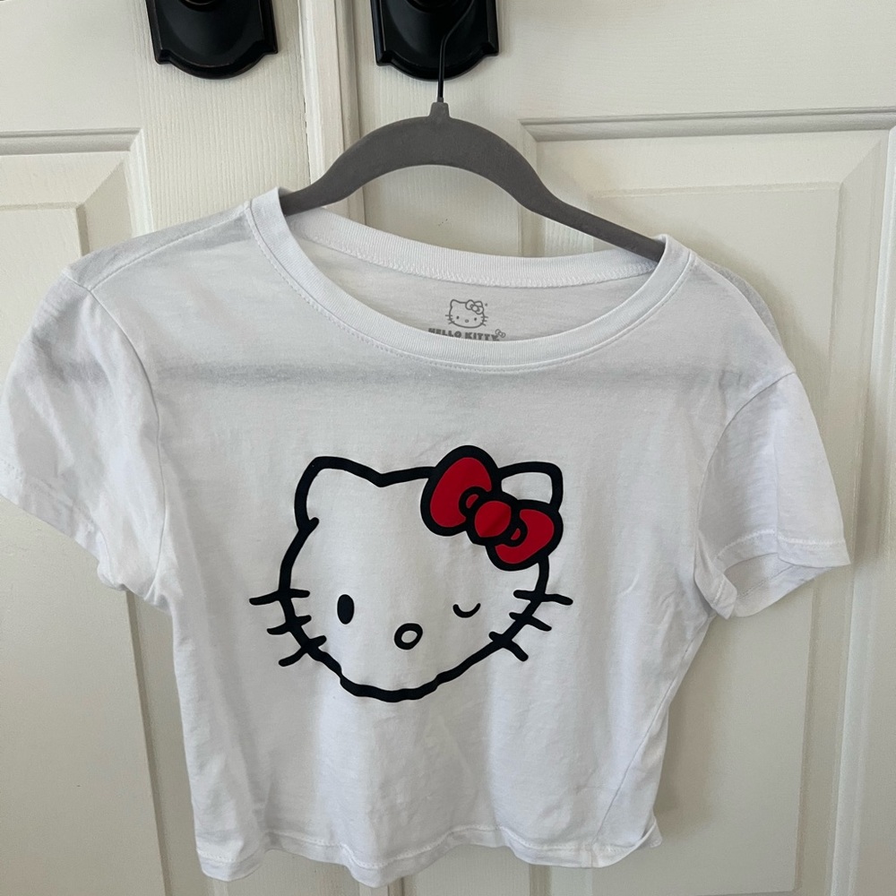 Sanrio White Tee with Hello Kitty Design